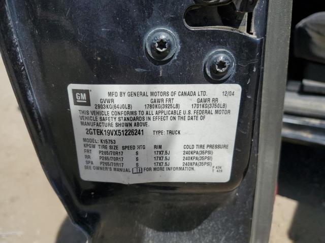 2005 GMC New Sierra K1500 VIN: 2GTEK19VX51226241 Lot: 53758564