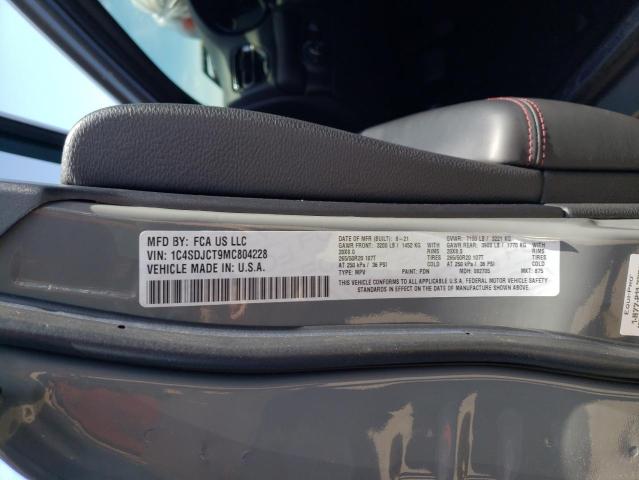 2021 Dodge Durango R/T VIN: 1C4SDJCT9MC804228 Lot: 53987714