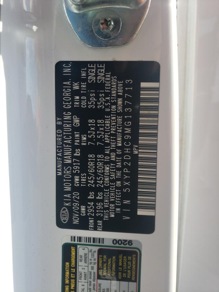 5XYP2DHC9MG137713 2021 Kia Telluride Lx