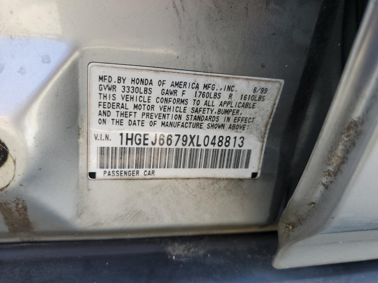1HGEJ6679XL048813 1999 Honda Civic Lx