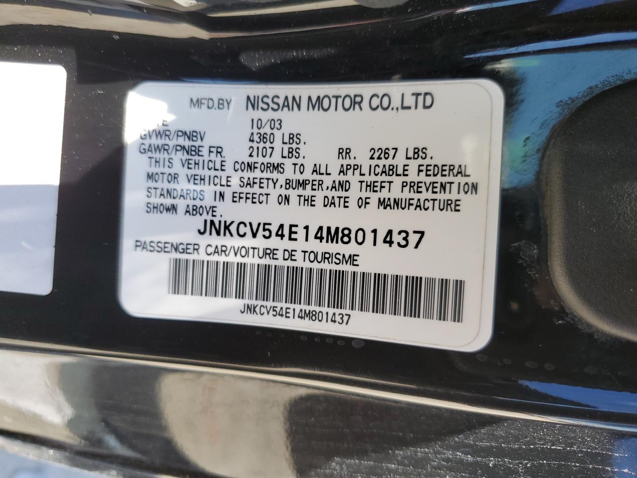 JNKCV54E14M801437 2004 Infiniti G35