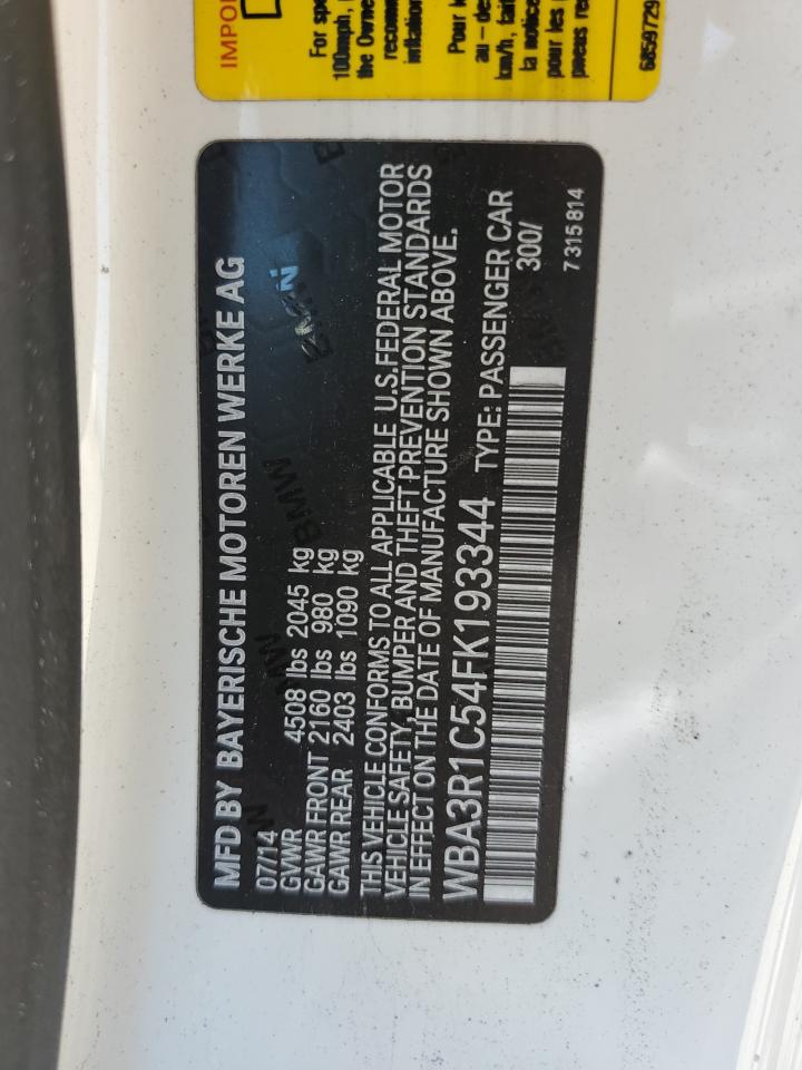 WBA3R1C54FK193344 2015 BMW 435 I