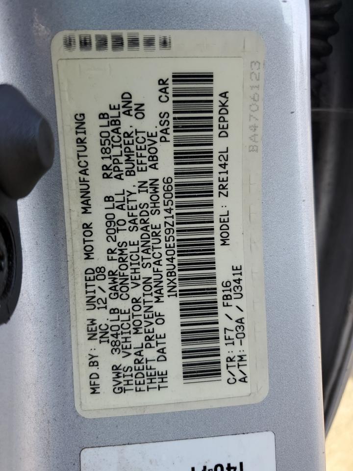 1NXBU40E59Z145066 2009 Toyota Corolla Base