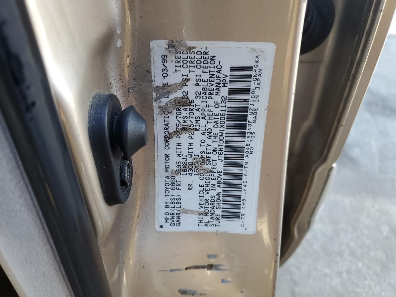 JT6HT00W1X0061132 1999 Lexus Lx 470