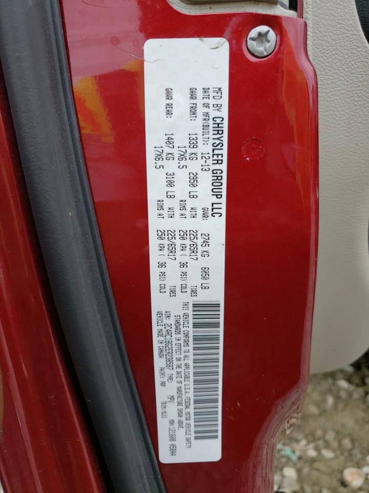 2C4RC1BG2ER238587 2014 Chrysler Town & Country Touring