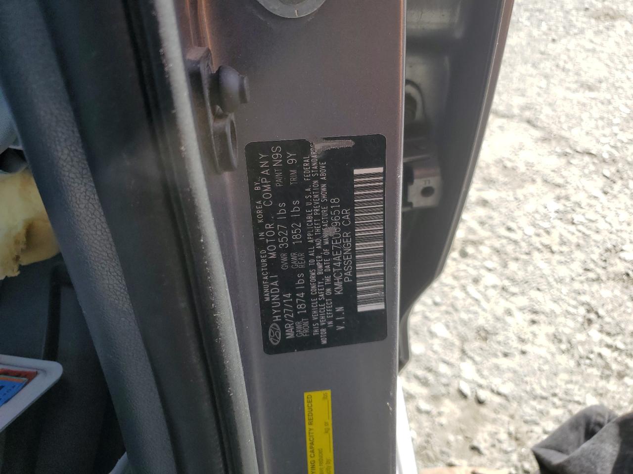 KMHCT4AE7EU696518 2014 Hyundai Accent Gls