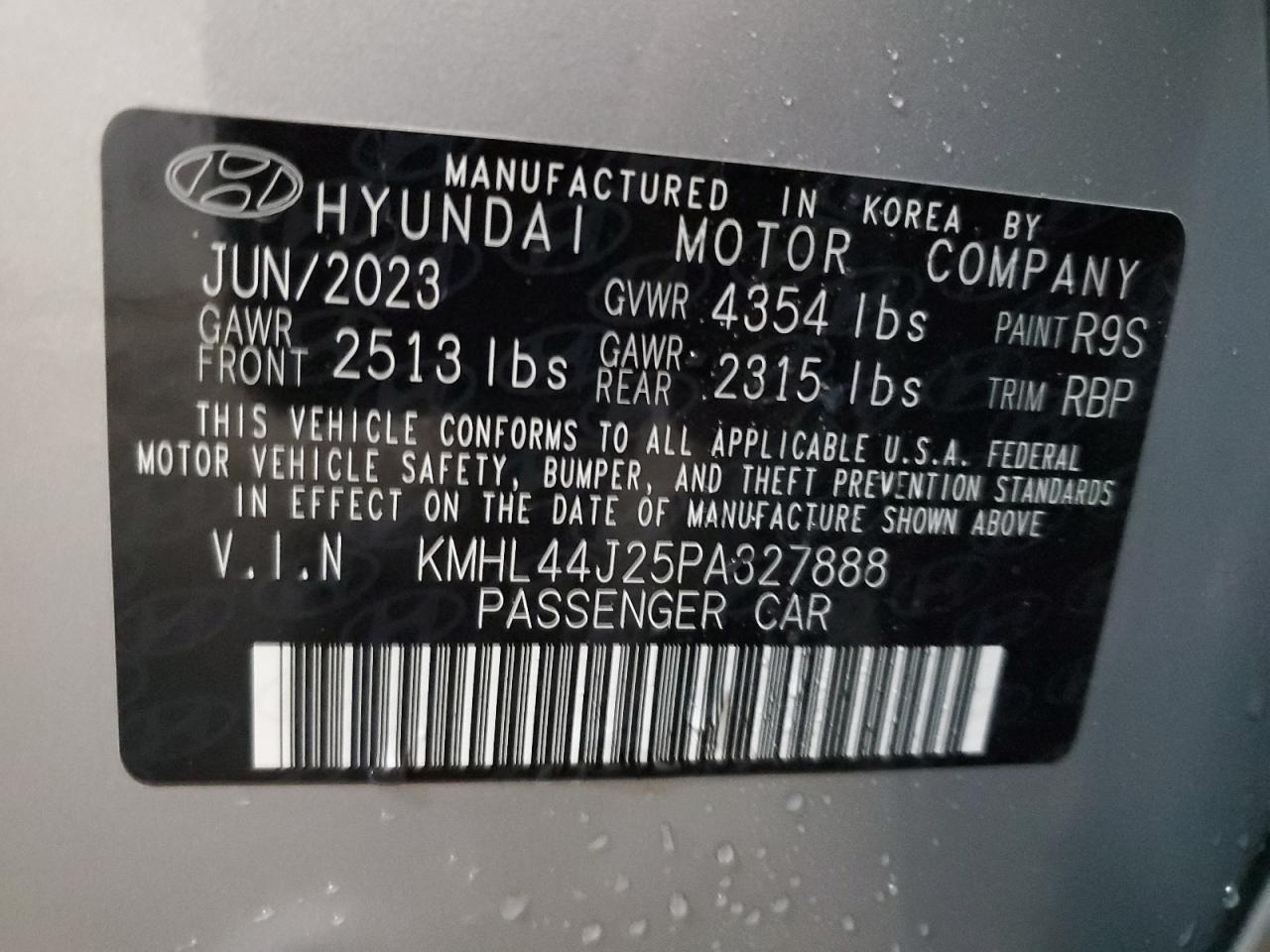 KMHL44J25PA327888 2023 Hyundai Sonata Sel Plus