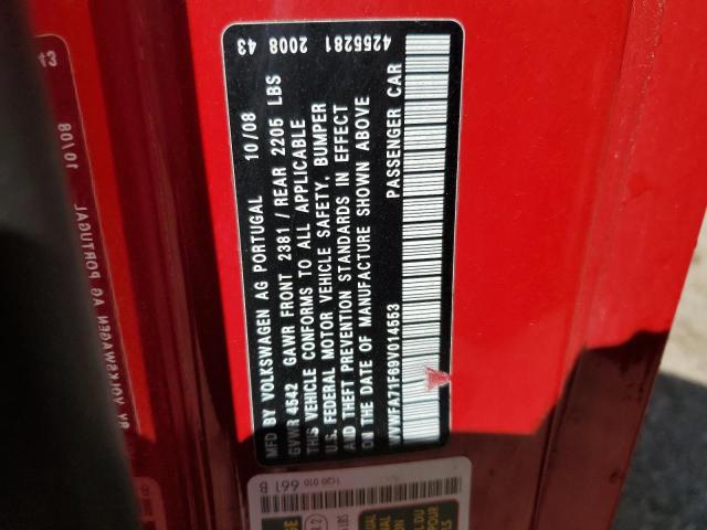 2009 Volkswagen Eos Lux VIN: WVWFA71F69V014553 Lot: 56058054