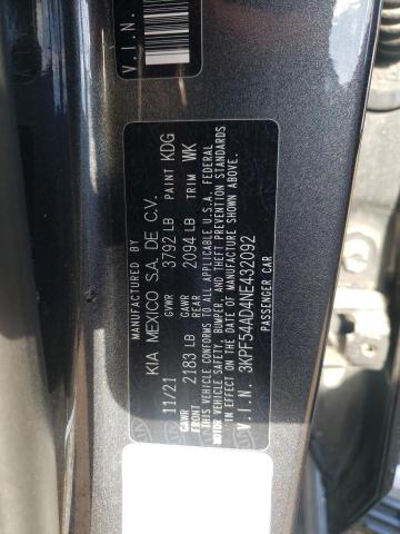 2022 Kia Forte Gt Line VIN: 3KPF54AD4NE432092 Lot: 54184094