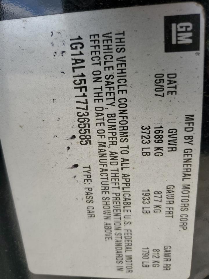 1G1AL15F877393223 2007 Chevrolet Cobalt Lt