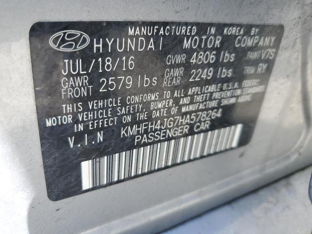 2017 Hyundai Azera Limited VIN: KMHFH4JG7HA578264 Lot: 53753474