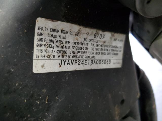 2008 YAMAHA XVS1300 A JYAVP24E18A006068