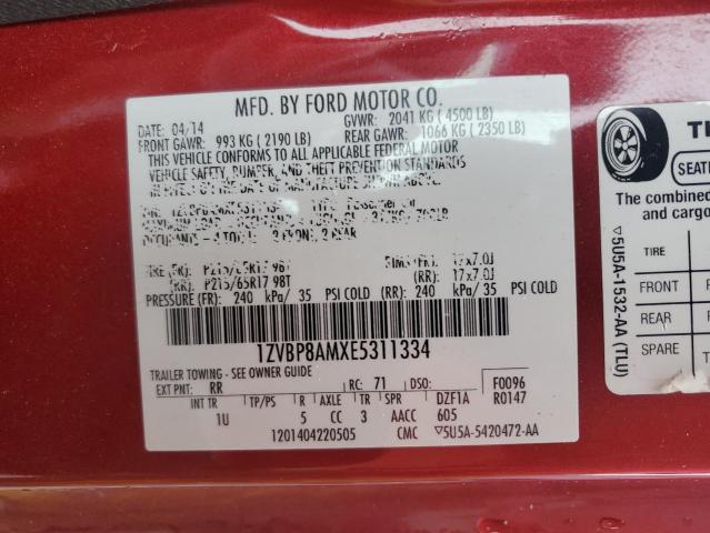 2014 Ford Mustang VIN: 1ZVBP8AMXE5311334 Lot: 54617344