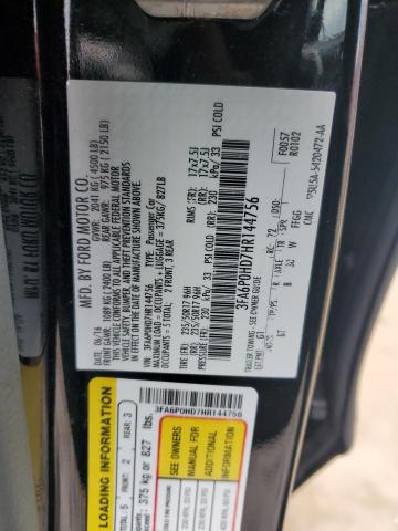 2017 FORD FUSION SE - 3FA6P0HD7HR144756