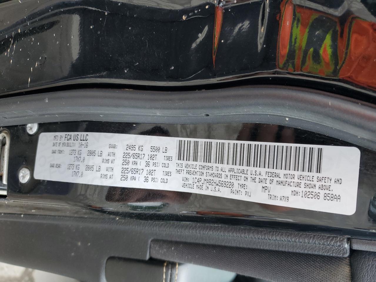 1C4PJMAB2HW569220 2017 Jeep Cherokee Sport