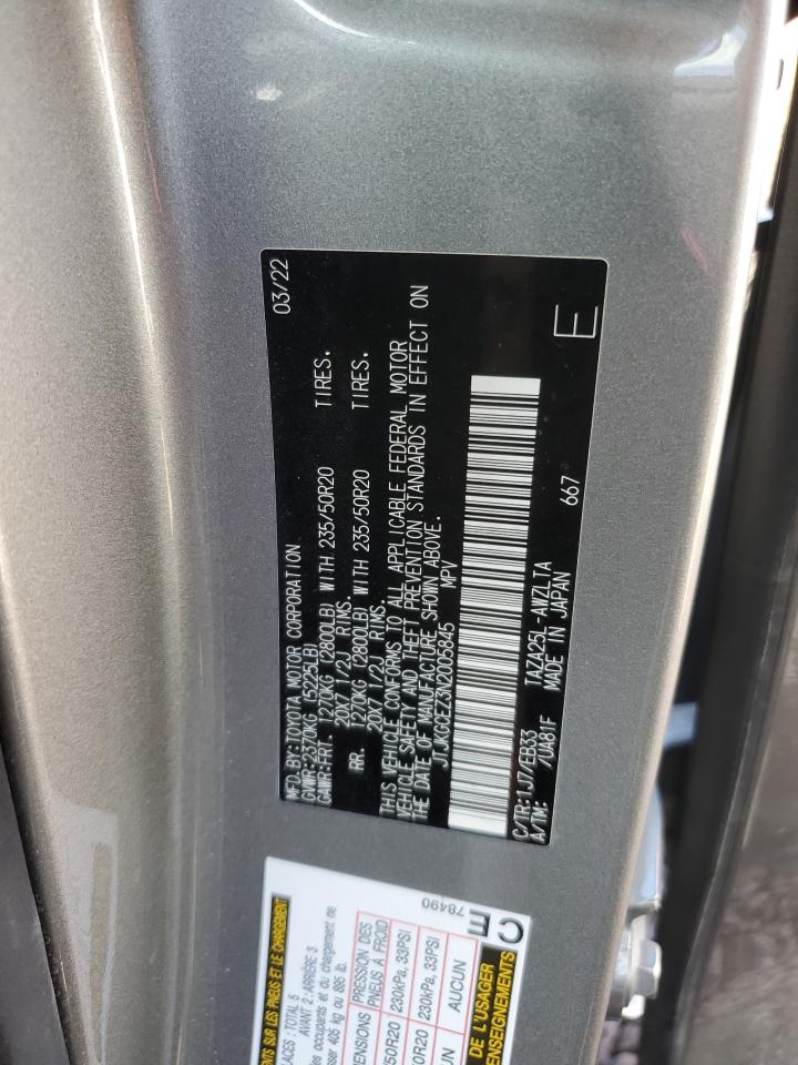 JTJKGCEZ3N2005845 2022 Lexus Nx 350