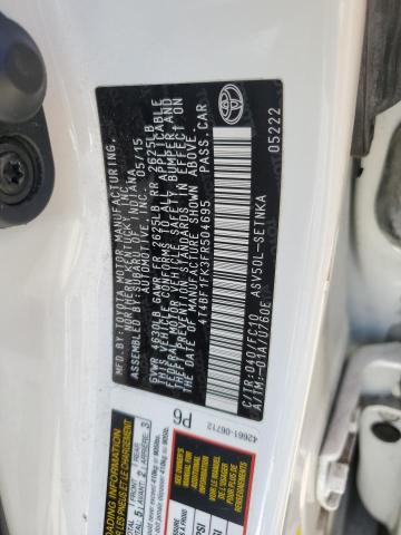 VIN 4T4BF1FK3FR504695 2015 Toyota Camry, LE no.12