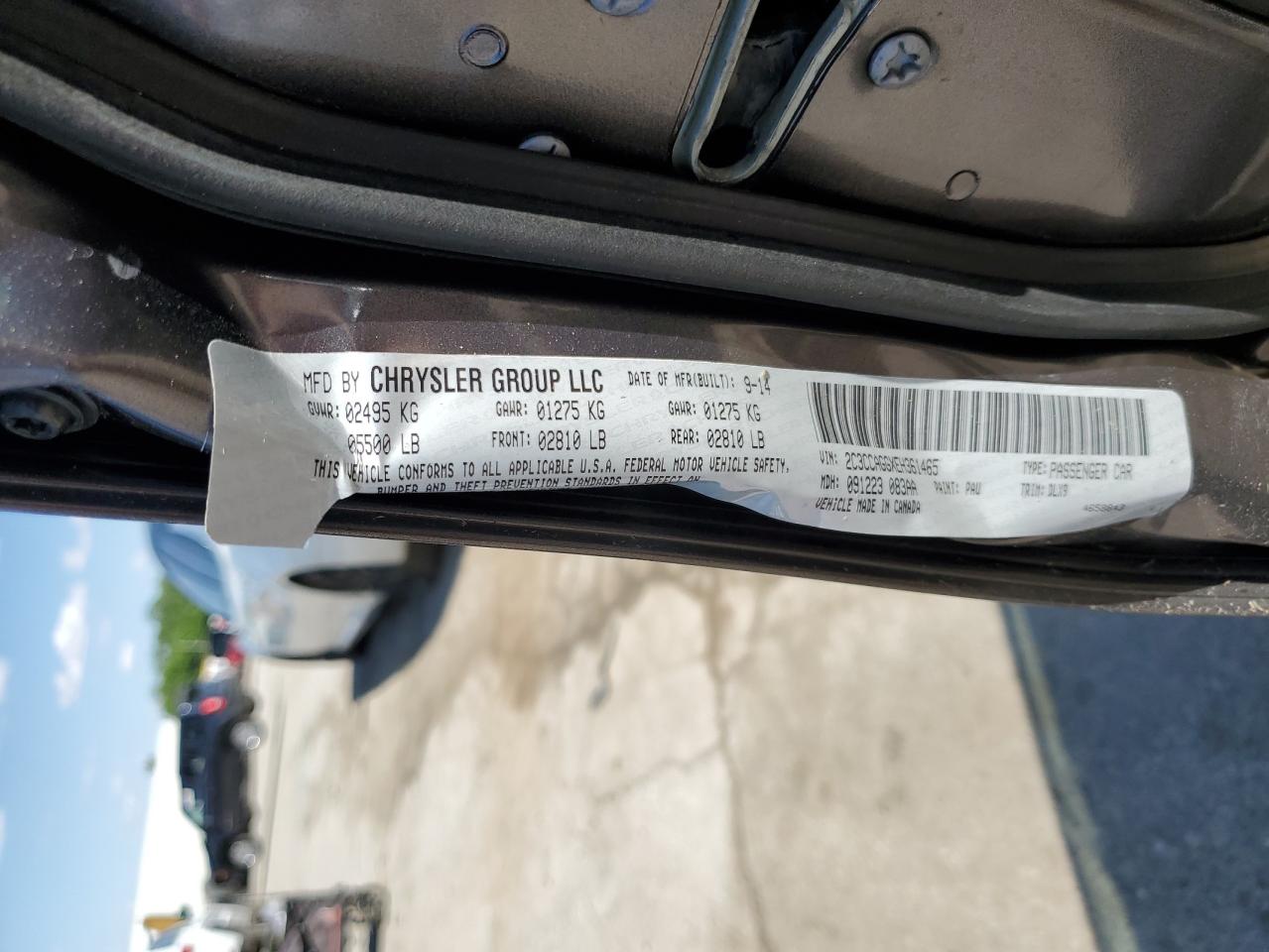 2C3CCAGGXEH361465 2014 Chrysler 300 S