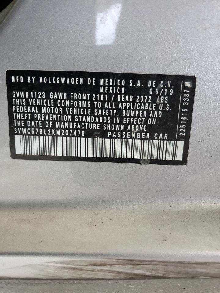 3VWC57BU2KM207476 2019 Volkswagen Jetta S