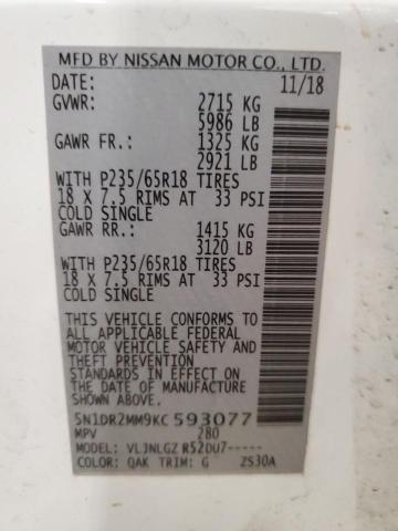 2019 Nissan Pathfinder S VIN: 5N1DR2MM9KC593077 Lot: 56203754