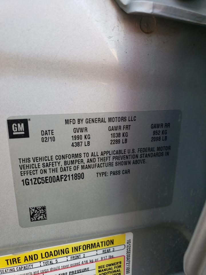 1G1ZC5E00AF211890 2010 Chevrolet Malibu 1Lt