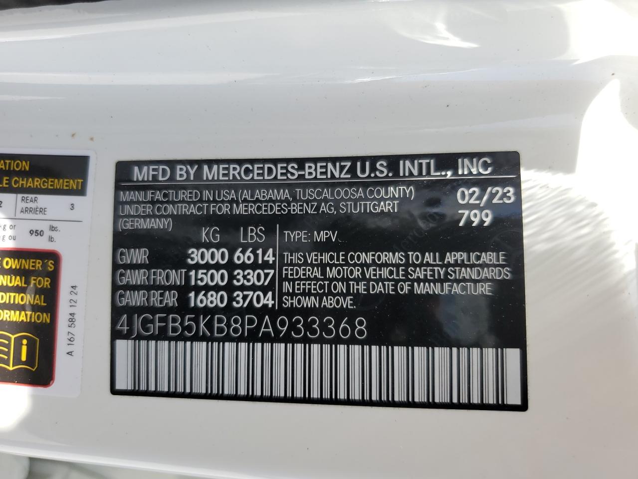 4JGFB5KB8PA933368 2023 Mercedes-Benz Gle 450 4Matic