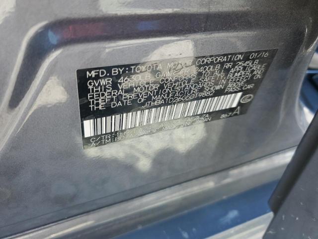 2016 Lexus Is 200T VIN: JTHBA1D26G5019882 Lot: 57048494