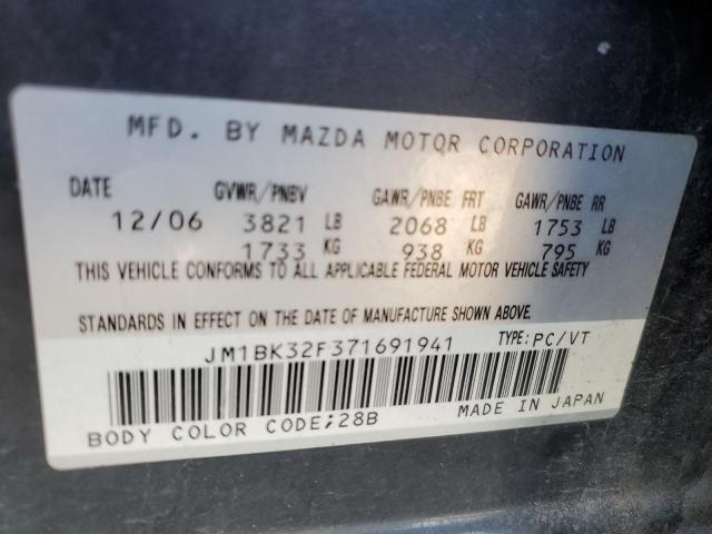 2007 Mazda 3 I VIN: JM1BK32F371691941 Lot: 55669254