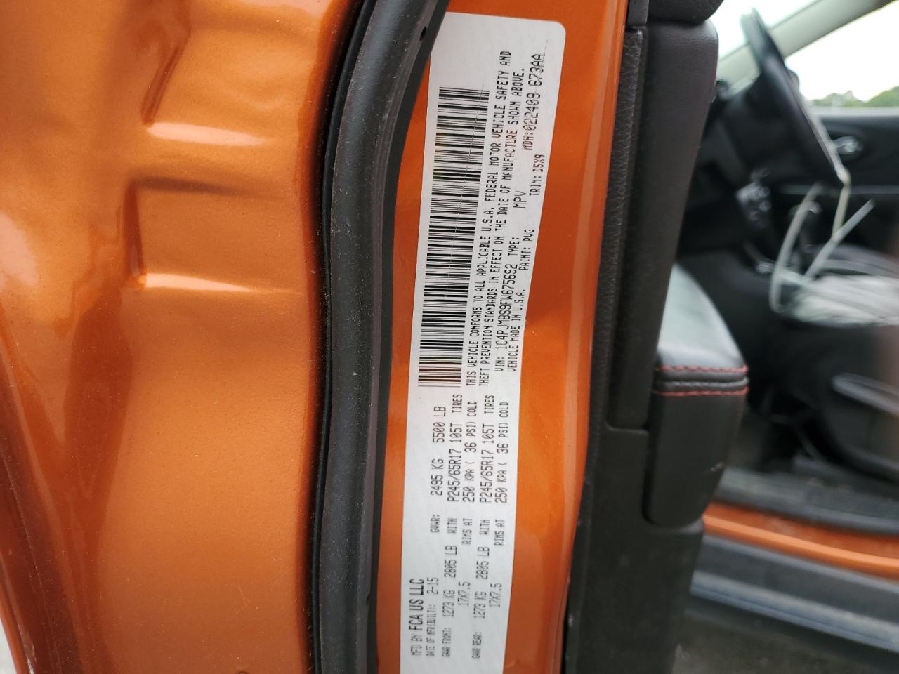 1C4PJMBS9FW675692 2015 Jeep Cherokee Trailhawk