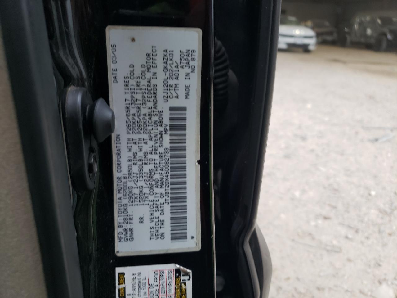 JTJBT20X450082733 2005 Lexus Gx 470