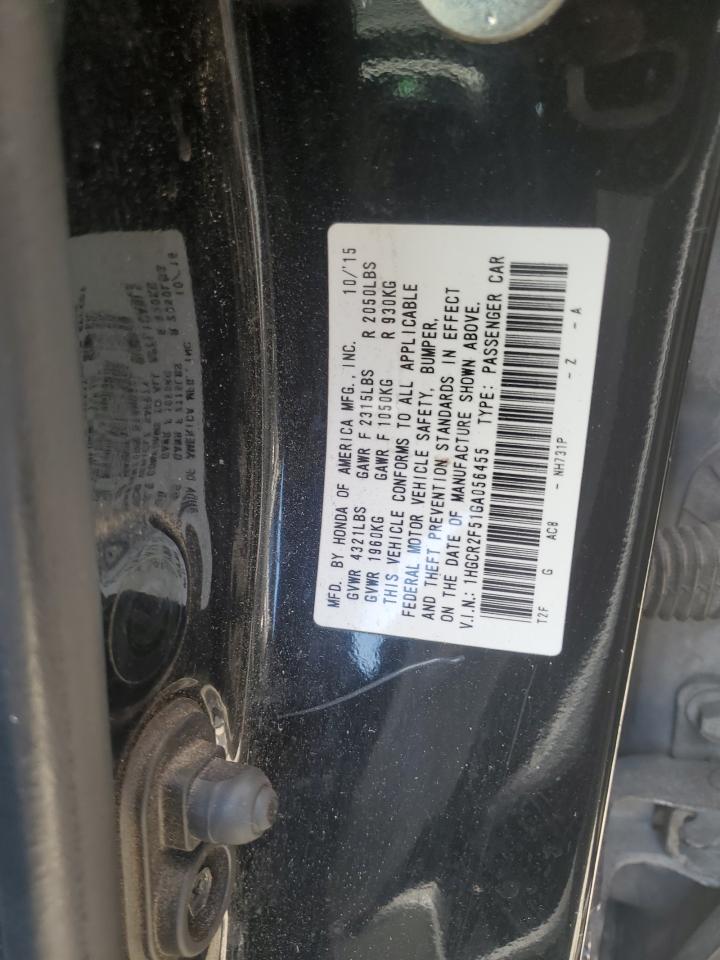 1HGCR2F51GA056455 2016 Honda Accord Sport