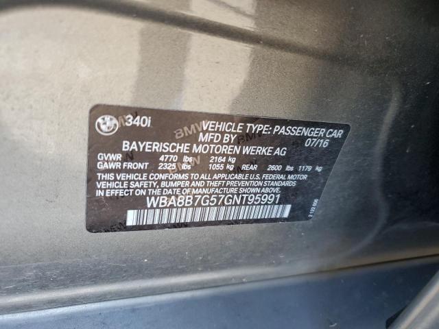 2016 BMW 340 XI - WBA8B7G57GNT95991