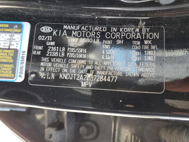 2011 Kia Soul + VIN: KNDJT2A28B7284477 Lot: 53530214