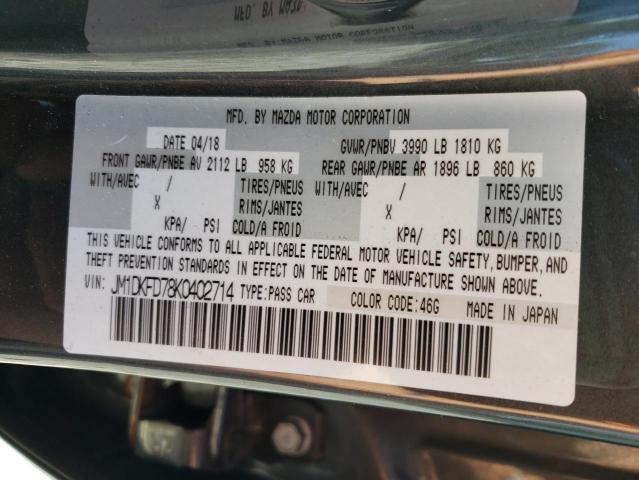 2019 Mazda Cx-3 Grand Touring VIN: JM1DKFD78K0402714 Lot: 56196534