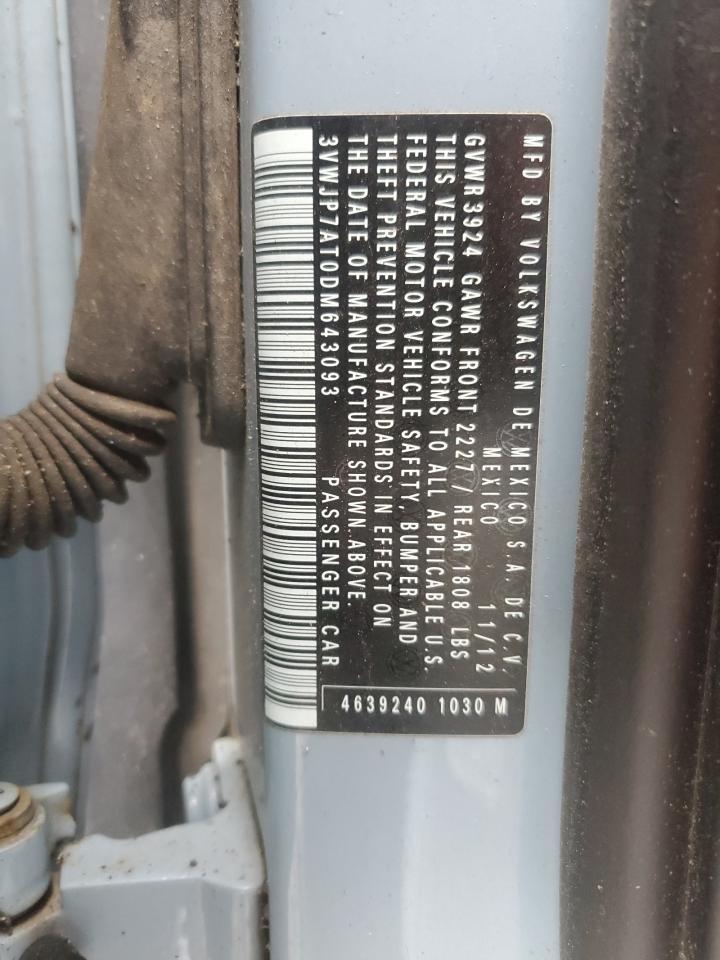 3VWJP7AT0DM643093 2013 Volkswagen Beetle