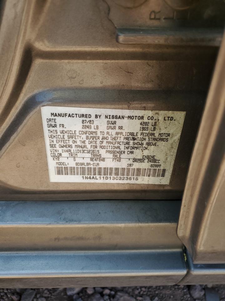 1N4AL11D13C323615 2003 Nissan Altima Base