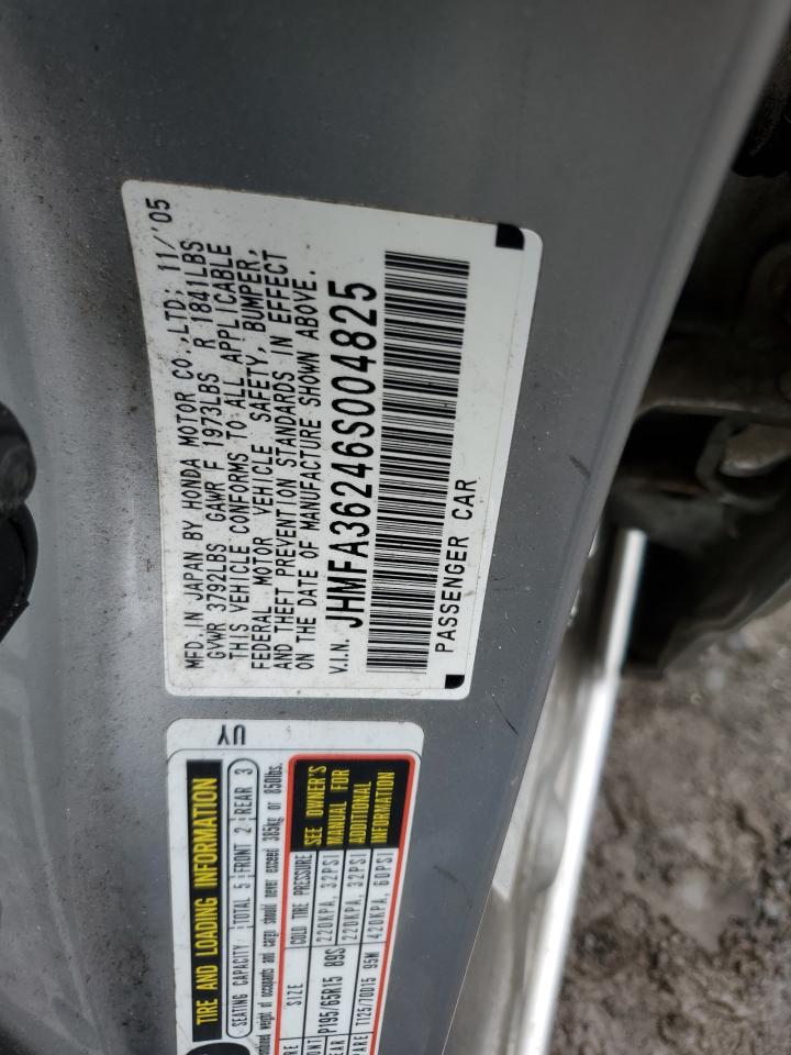 JHMFA36246S004825 2006 Honda Civic Hybrid