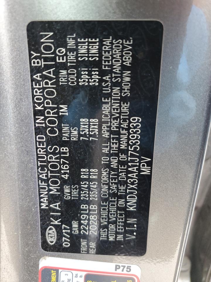 KNDJX3AA1J7539339 2018 Kia Soul !