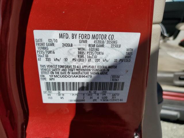 2010 Ford Escape Xlt VIN: 1FMCU0DG1AKB96475 Lot: 54759964