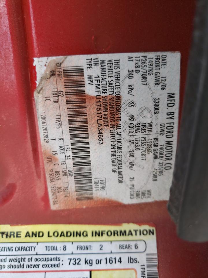 1FMFU17517LA34653 2007 Ford Expedition Eddie Bauer