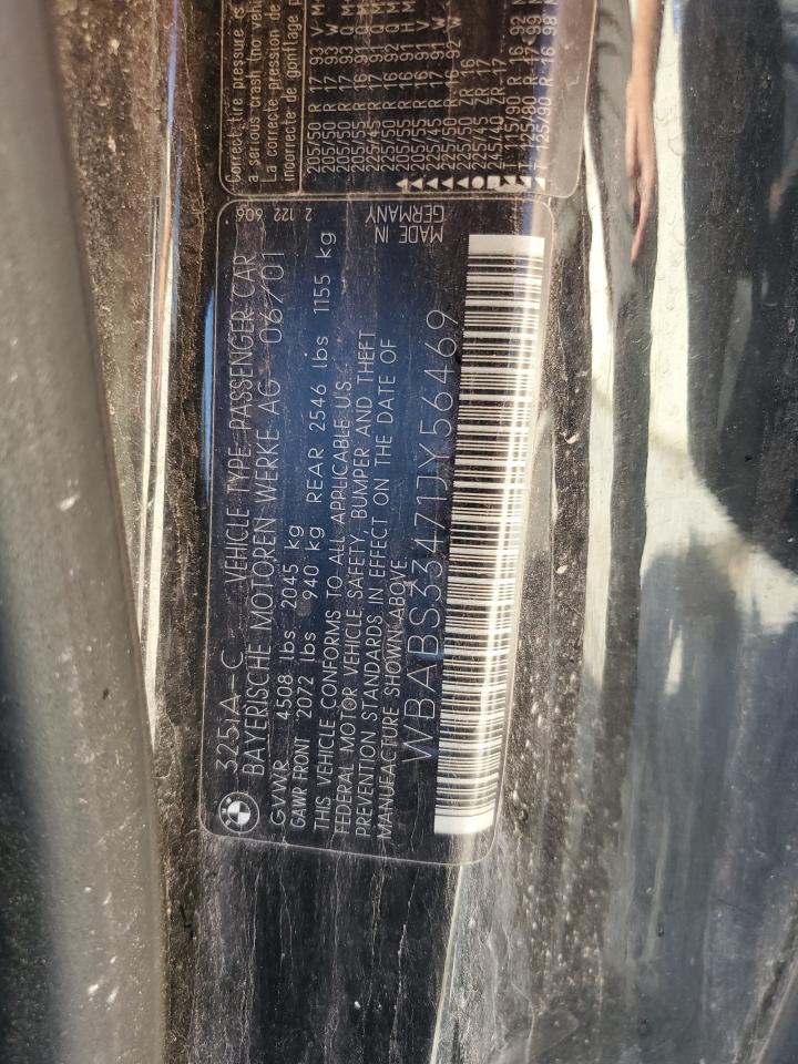 WBABS33471JY56469 2001 BMW 325 Ci