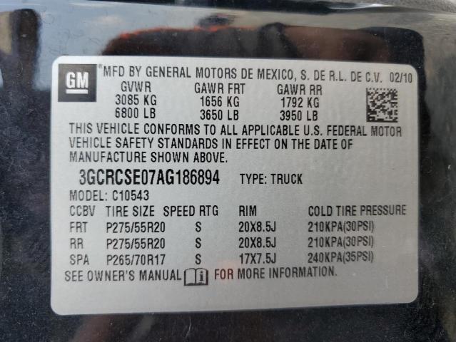 2010 Chevrolet Silverado C1500 Lt VIN: 3GCRCSE07AG186894 Lot: 55879324