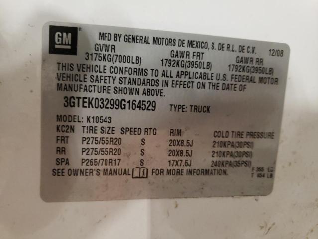 2009 GMC Sierra K1500 Denali VIN: 3GTEK03299G164529 Lot: 56251054
