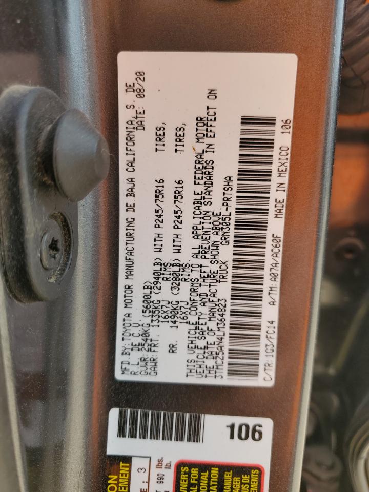 3TMCZ5AN4LM364823 2020 Toyota Tacoma Double Cab