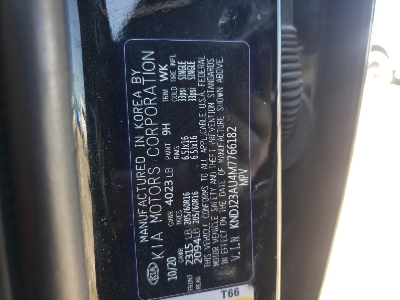 KNDJ23AU4M7766182 2021 Kia Soul Lx