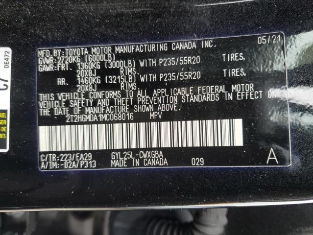 2021 Lexus Rx 450H VIN: 2T2HGMDA1MC068016 Lot: 54578254