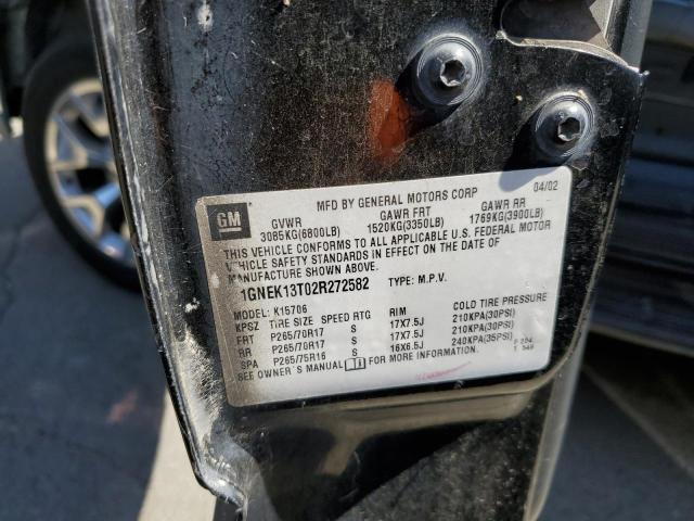 2002 Chevrolet Tahoe K1500 VIN: 1GNEK13T02R272582 Lot: 54262444