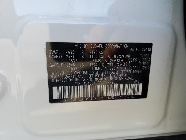 2018 Subaru Outback 2.5I Limited VIN: 4S4BSANC9J3372850 Lot: 57112804