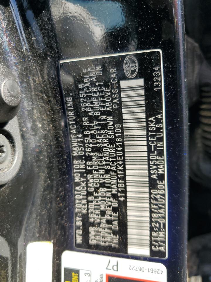 4T1BF1FK4EU418109 2014 Toyota Camry L