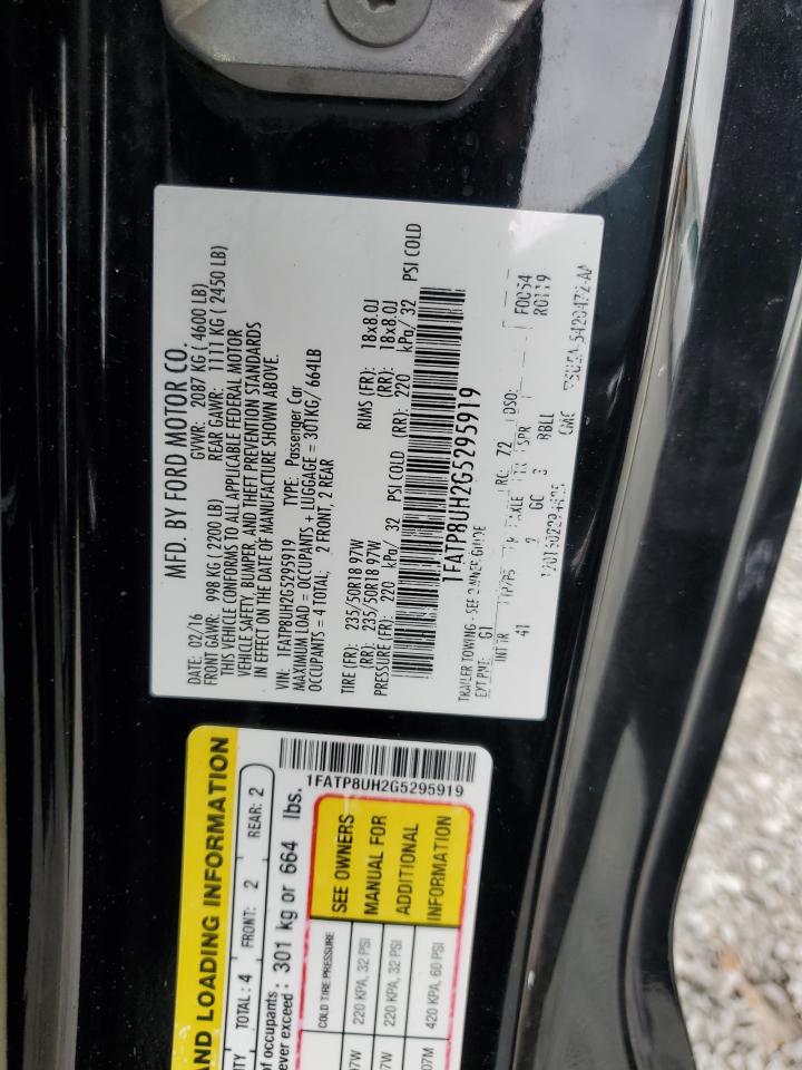 1FATP8UH2G5295919 2016 Ford Mustang